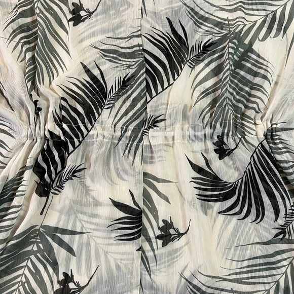 Kona Sol Tropical Print Sheer Kaftan Beach Cover Up - Picture 9 of 16